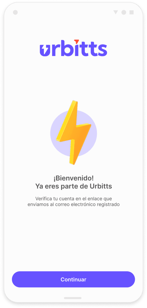 Welcome screen
